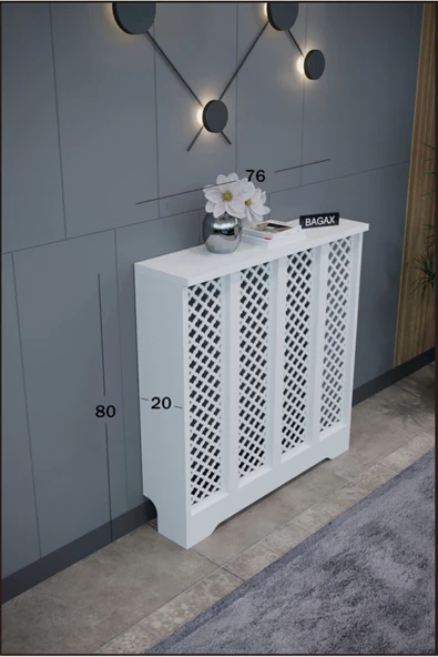 BAGAX Zeugma Model, Beyaz Renk,iç Ölçü 76 Cm Dış Ölçü 80 Cm Petek Kaplama, Dresuar - Resim 2