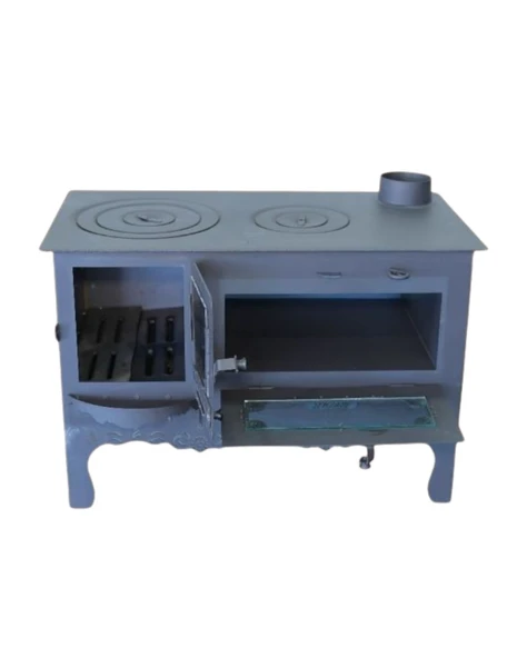 Altaş Şehzade Camlı Karadeniz Kuzinesi Fırınlı Soba - Resim 3