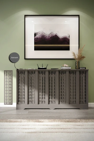 BAGAX Truva Model, Antrasit Renk,iç Ölçü 136 Cm Dış Ölçü 140 Cm Petek Kaplama, Dresuar ürün görseli