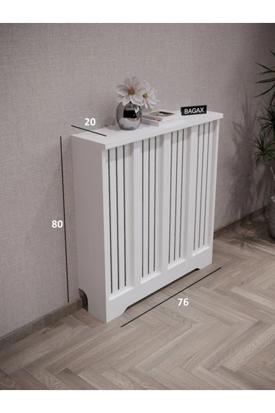 BAGAX Efes Model, Beyaz Renk,iç Ölçü 76 Cm Dış Ölçü 80 Cm Petek Kaplama, Dresuar - Resim 2