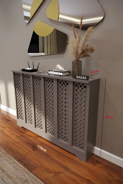 BAGAX Perge Model, Antrasit Renk,iç Ölçü 116 Cm Dış Ölçü 120 Cm Petek Kaplama, Dresuar - Resim 2