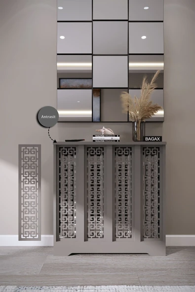 BAGAX Karatay Model, Antrasit Renk,iç Ölçü 76 Cm Dış Ölçü 80 Cm Petek Kaplama, Dresuar ürün görseli