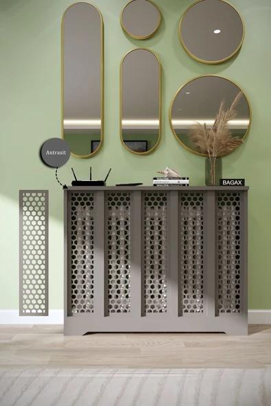 BAGAX Bodrum Model, Antrasit Renk,iç Ölçü 96 Cm Dış Ölçü 100 Cm Petek Kaplama, Dresuar ürün görseli