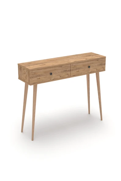 BAGAX 2 Kapaklı Ahşap Ayaklı Modern Dresuar - Resim 4