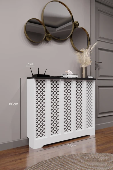 BAGAX Zeugma Model, Beyaz Üstü Siyah Renk,iç Ölçü 96 Cm Dış Ölçü 100 Cm Petek Kaplama, Dresuar ürün görseli