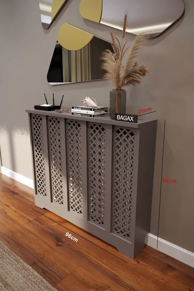 BAGAX Perge Model, Antrasit Renk,iç Ölçü 96 Cm Dış Ölçü 100 Cm Petek Kaplama, Dresuar - Resim 2