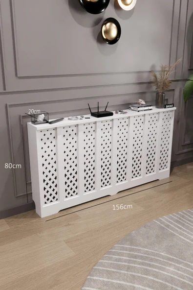 BAGAX Sümela Model, Beyaz Renk,iç Ölçü 176 Cm Dış Ölçü 180 Cm Petek Kaplama, Dresuar - Resim 2