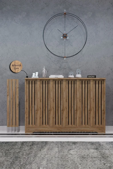 BAGAX Efes Model, Çam Renk,iç Ölçü 116 Cm Dış Ölçü 120 Cm Petek Kaplama, Dresuar ürün görseli