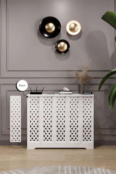 BAGAX Sümela Model, Beyaz Renk,iç Ölçü 96 Cm Dış Ölçü 100 Cm Petek Kaplama, Dresuar ürün görseli