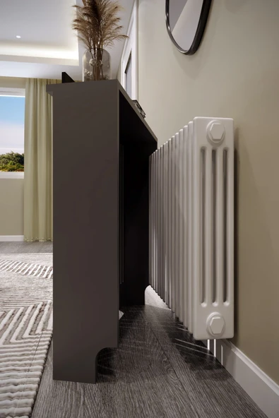 BAGAX Efes Model, Antrasit Renk,iç Ölçü 76 Cm Dış Ölçü 80 Cm Petek Kaplama, Dresuar - Resim 3