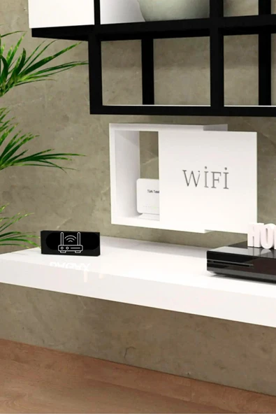 BAGAX Wifi Yazı Desenli Modem/sigorta Saklama Kutusu, 40cm X 33cm ürün görseli