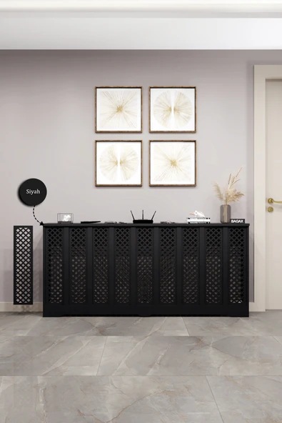 BAGAX Perge Model, Siyah Renk,iç Ölçü 176 Cm Dış Ölçü 180 Cm Petek Kaplama, Dresuar ürün görseli