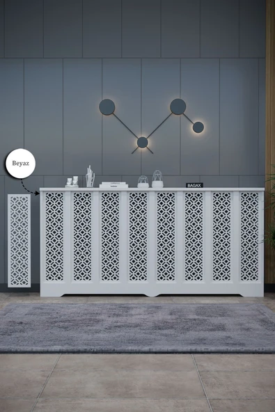 BAGAX Pera Model, Beyaz Renk,iç Ölçü 156 Cm Dış Ölçü 160 Cm Petek Kaplama, Dresuar ürün görseli