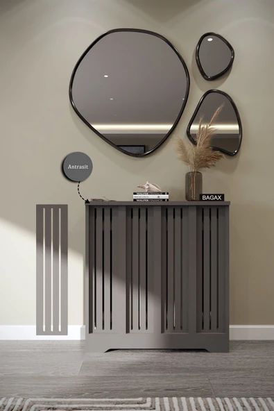 BAGAX Efes Model, Antrasit Renk,iç Ölçü 76 Cm Dış Ölçü 80 Cm Petek Kaplama, Dresuar ürün görseli