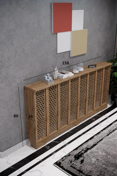 BAGAX Bodrum Model, Çam Renk,iç Ölçü 156 Cm Dış Ölçü 160 Cm Petek Kaplama, Dresuar - Resim 2