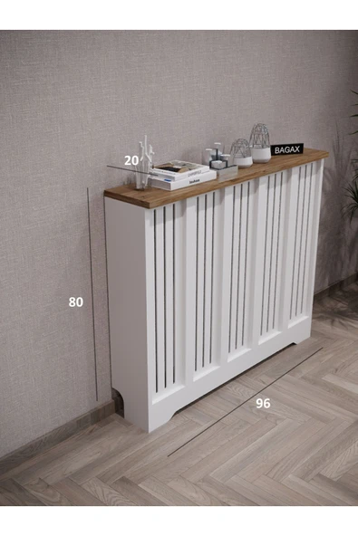 BAGAX Efes Model, Beyaz Üstü Çam Renk, 96 cm Petek Kaplama, Dresuar ürün görseli