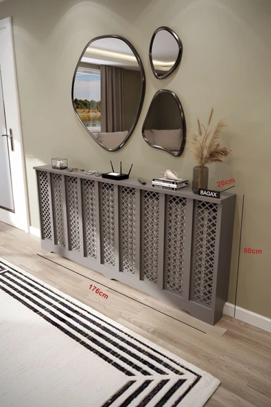 BAGAX Zeugma Model, Antrasit Renk,iç Ölçü 176 Cm Dış Ölçü 180 Cm Petek Kaplama, Dresuar - Resim 2