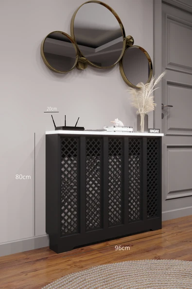 BAGAX Ahşap Petek Kaplama Dresuariç Ölçü 96 Cm Dış Ölçü 100 Cm, Kalorifer Kapama ürün görseli