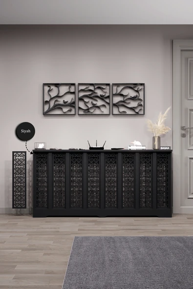 BAGAX Karatay Model, Siyah Renk,iç Ölçü 156 Cm Dış Ölçü 160 Cm Petek Kaplama, Dresuar ürün görseli