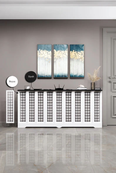 BAGAX Ayasofya Model, Beyaz Üstü Siyah Renk,iç Ölçü 176 Cm Dış Ölçü 180 Cm Petek Kaplama, Dresuar ürün görseli