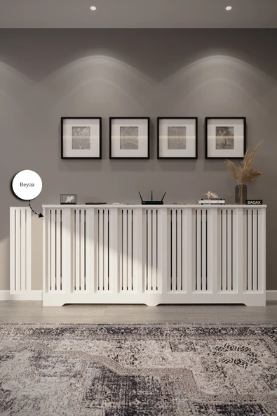 BAGAX 176 cm Petek Önü Dresuar Kaplama Çok Amaçlı Dolaplar Mobilya Kalorifer Petek Önü Kapatma ürün görseli