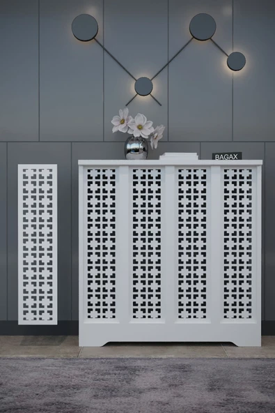 BAGAX Truva Model, Beyaz Renk,iç Ölçü 76 Cm Dış Ölçü 80 Cm Petek Kaplama, Dresuar ürün görseli
