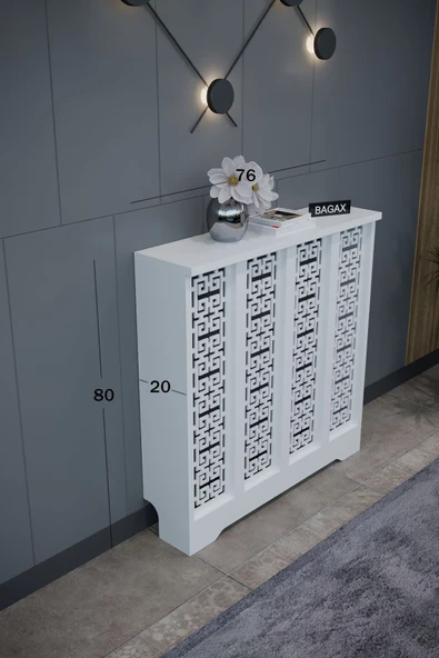 BAGAX Karatay Model, Beyaz Renk,iç Ölçü 76 Cm Dış Ölçü 80 Cm Petek Kaplama, Dresuar - Resim 2