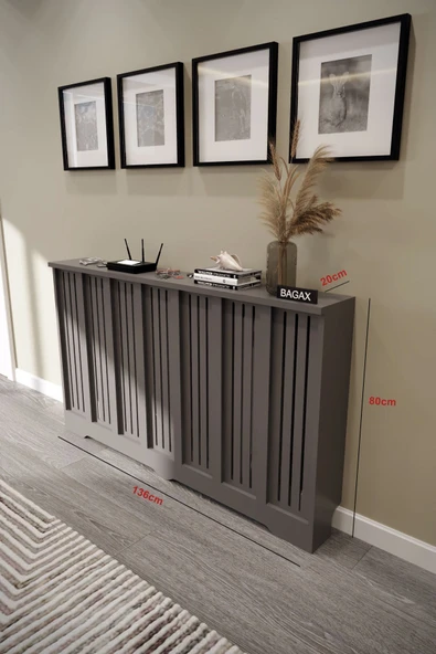 BAGAX Efes Model, Antrasit Renk,iç Ölçü 136 Cm Dış Ölçü 140 Cm Petek Kaplama, Dresuar - Resim 2