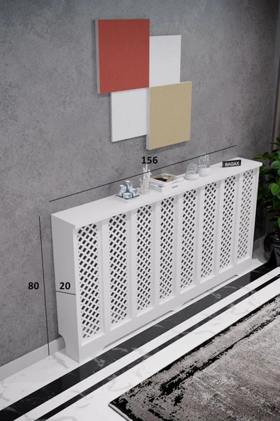 BAGAX Perge Model, Beyaz Renk,iç Ölçü 156 Cm Dış Ölçü 160 Cm Petek Kaplama, Dresuar - Resim 2