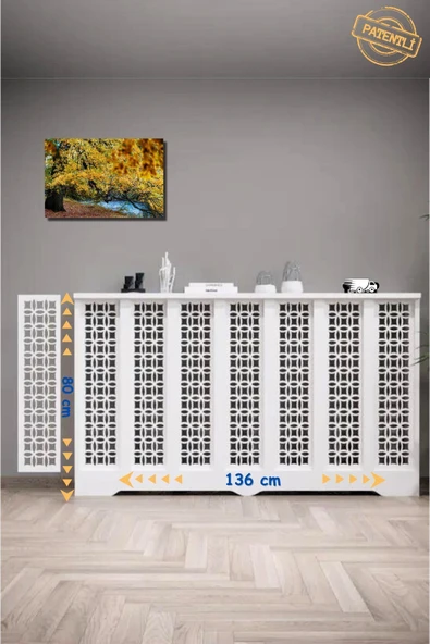 BAGAX Ayasofya Model, Beyaz Renk,iç Ölçü 136 Cm Dış Ölçü 140 Cm Petek Kaplama, Dresuar ürün görseli