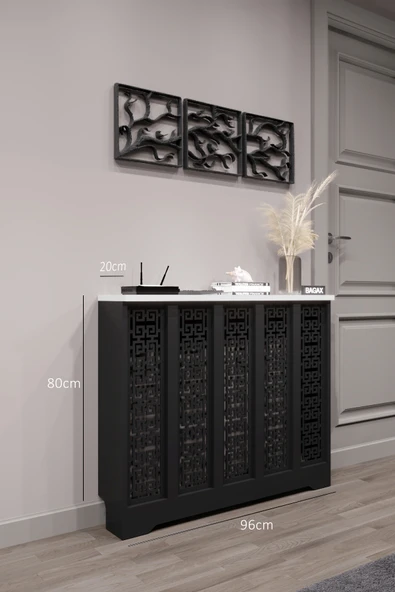 BAGAX Ahşap Petek Kaplama Dresuariç Ölçü 96 Cm Dış Ölçü 100 Cm, Kalorifer Kapama ürün görseli