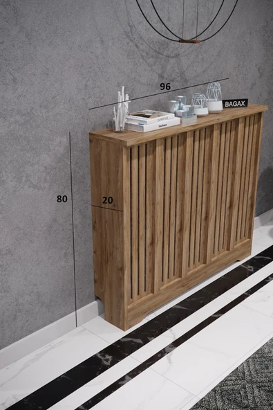 BAGAX Efes Model, Çam Renk,iç Ölçü 96 Cm Dış Ölçü 100 Cm Petek Kaplama, Dresuar - Resim 2