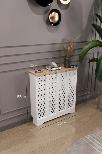 BAGAX Sümela Model, Beyaz Üstü Çam Renk,iç Ölçü 76 Cm Dış Ölçü 80 Cm Petek Kaplama, Dresuar ürün görseli