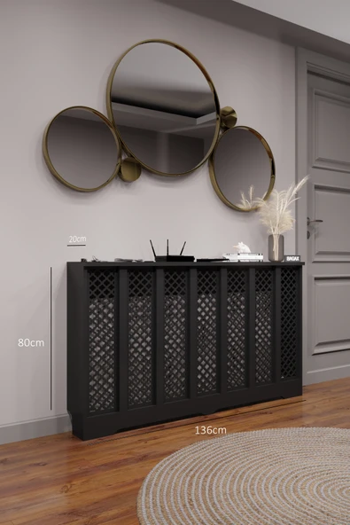 BAGAX Ahşap Petek Kaplama Dresuariç Ölçü 136 Cm Dış Ölçü 140 Cm, Kalorifer Kapama - Resim 2