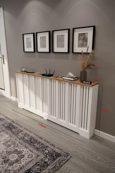 BAGAX Efes Model, Beyaz Üstü Çam Renk,iç Ölçü 176 Cm Dış Ölçü 180 Cm Petek Kaplama, Dresuar ürün görseli