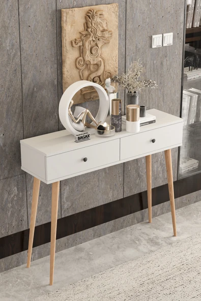 BAGAX 2 Kapaklı Ahşap Ayaklı Modern Dresuar ürün görseli