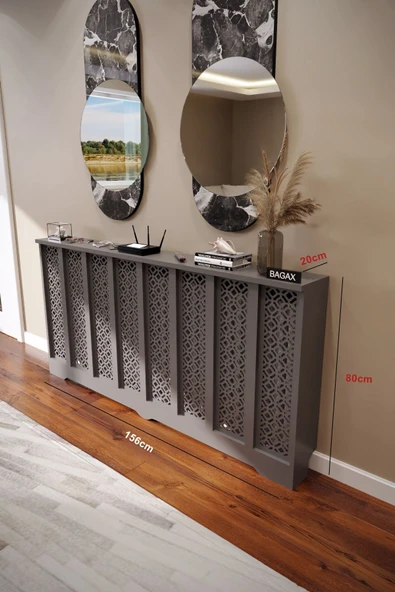 BAGAX Pera Model, Antrasit Renk,iç Ölçü 156 Cm Dış Ölçü 160 Cm Petek Kaplama, Dresuar - Resim 2