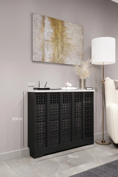 BAGAX Ahşap Petek Kaplama Dresuariç Ölçü 96 Cm Dış Ölçü 100 Cm, Kalorifer Kapama ürün görseli