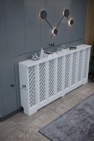 BAGAX Pera Model, Beyaz Renk,iç Ölçü 156 Cm Dış Ölçü 160 Cm Petek Kaplama, Dresuar - Resim 2