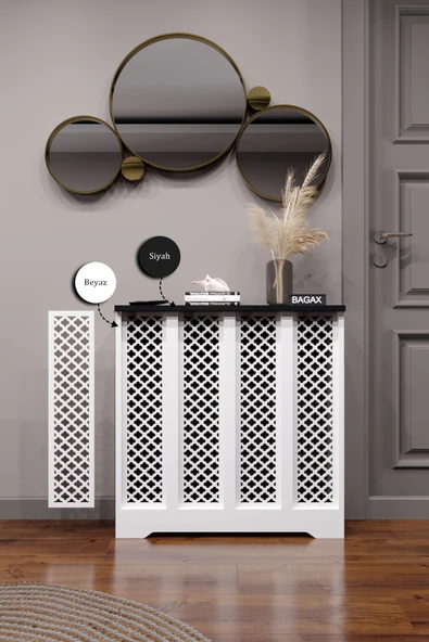 BAGAX Zeugma Model, Beyaz Üstü Siyah Renk,iç Ölçü 76 Cm Dış Ölçü 80 Cm Petek Kaplama, Dresuar ürün görseli