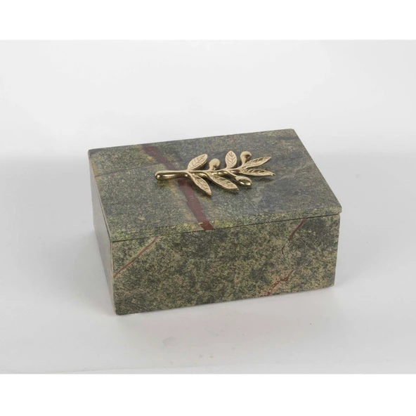 Mikasa Moor Mermer Gold Yapraklı Dek Kutu 18x13x8cm ürün görseli