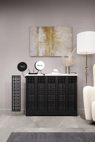 BAGAX Ahşap Petek Kaplama Dresuariç Ölçü 96 Cm Dış Ölçü 100 Cm, Kalorifer Kapama - Resim 2