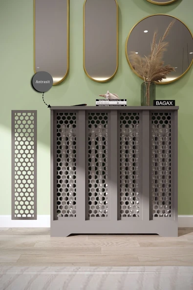 BAGAX Bodrum Model, Antrasit Renk,iç Ölçü 76 Cm Dış Ölçü 80 Cm Petek Kaplama, Dresuar ürün görseli