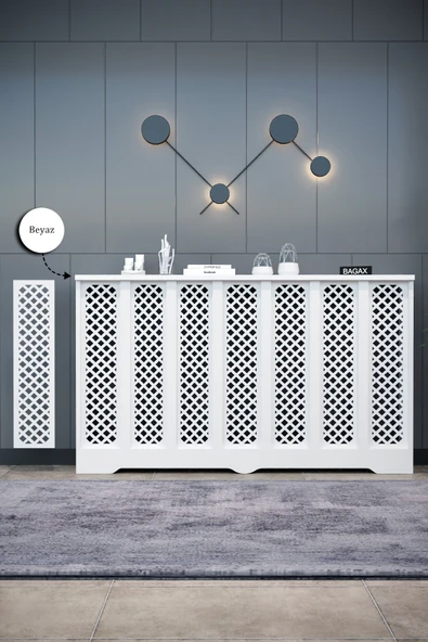 BAGAX Perge Model, Beyaz Renk,iç Ölçü 136 Cm Dış Ölçü 140 Cm Petek Kaplama, Dresuar ürün görseli