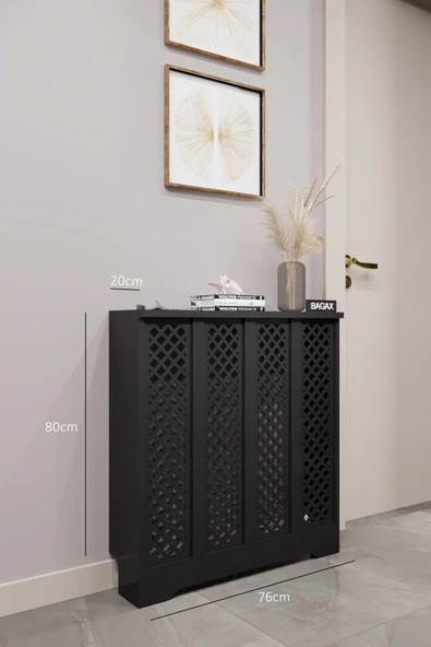 BAGAX Perge Model, Siyah Renk,iç Ölçü 76 Cm Dış Ölçü 80 Cm Petek Kaplama, Dresuar - Resim 2