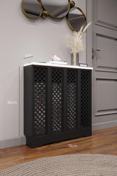 BAGAX Zeugma Model, Siyah Üstü Beyaz Renk,iç Ölçü 76 Cm Dış Ölçü 80 Cm Petek Kaplama, Dresuar ürün görseli