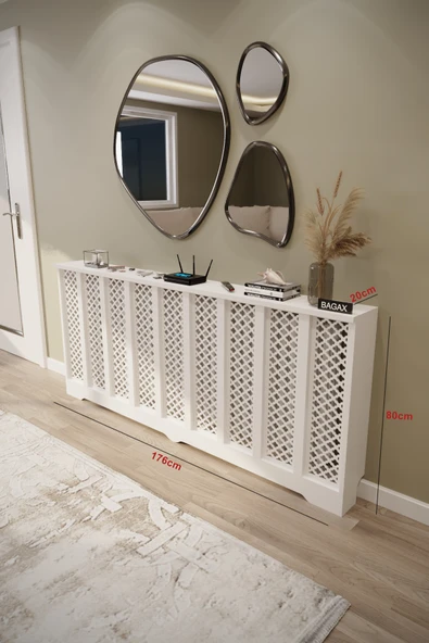 BAGAX Zeugma Model, Beyaz Renk,iç Ölçü 176 Cm Dış Ölçü 180 Cm Petek Kaplama, Dresuar - Resim 2