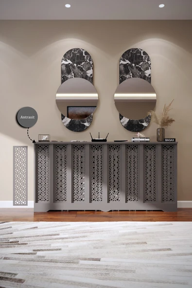 BAGAX Pera Model, Antrasit Renk,iç Ölçü 156 Cm Dış Ölçü 160 Cm Petek Kaplama, Dresuar ürün görseli