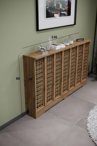 BAGAX Ayasofya Model, Çam Renk,iç Ölçü 136 Cm Dış Ölçü 140 Cm Petek Kaplama, Dresuar - Resim 2