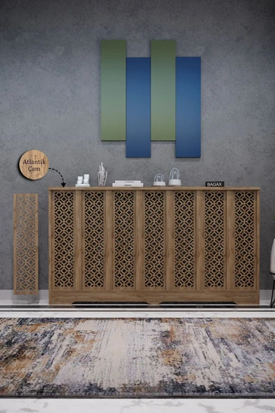 BAGAX Pera Model, Çam Renk,iç Ölçü 136 Cm Dış Ölçü 140 Cm Petek Kaplama, Dresuar ürün görseli